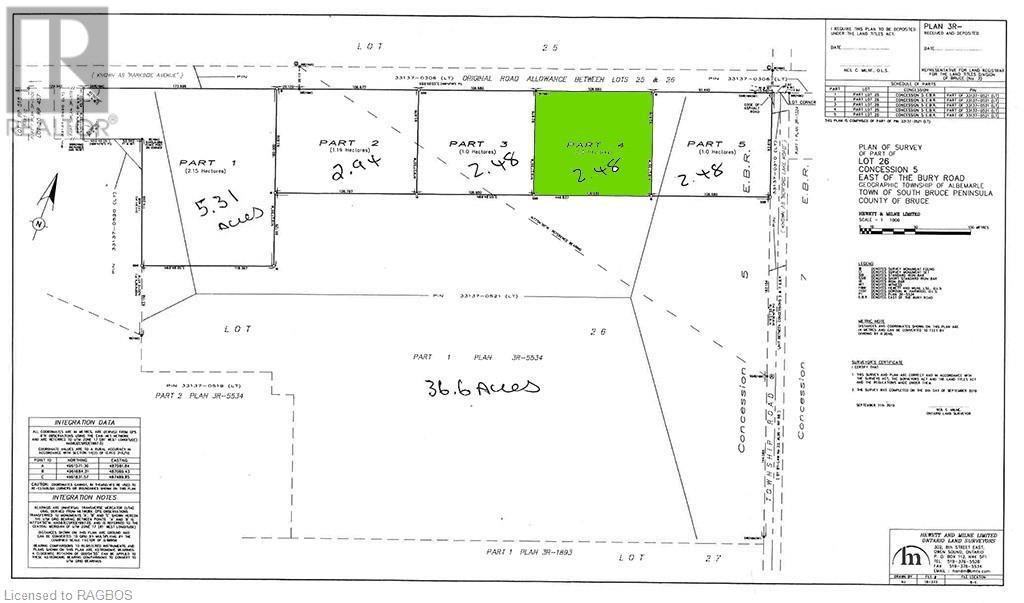 PARCEL 4 PART LOT 26, CONCESSION 5 ROAD