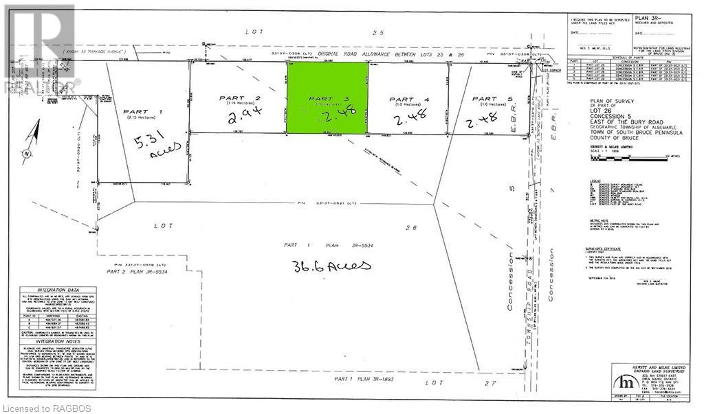 PARCEL 3 PART LOT 26, CONCESSION 5 ROAD